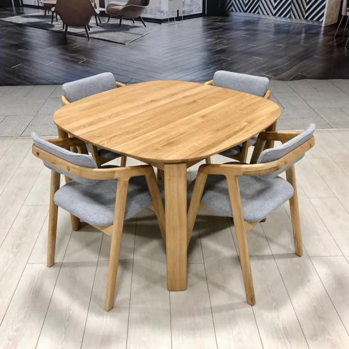 Mesa de comedor redonda extensible madera maciza roble Victoria | VESKOR