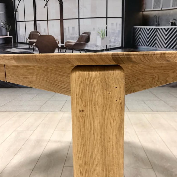 Mesa de comedor redonda extensible madera maciza roble Victoria | VESKOR