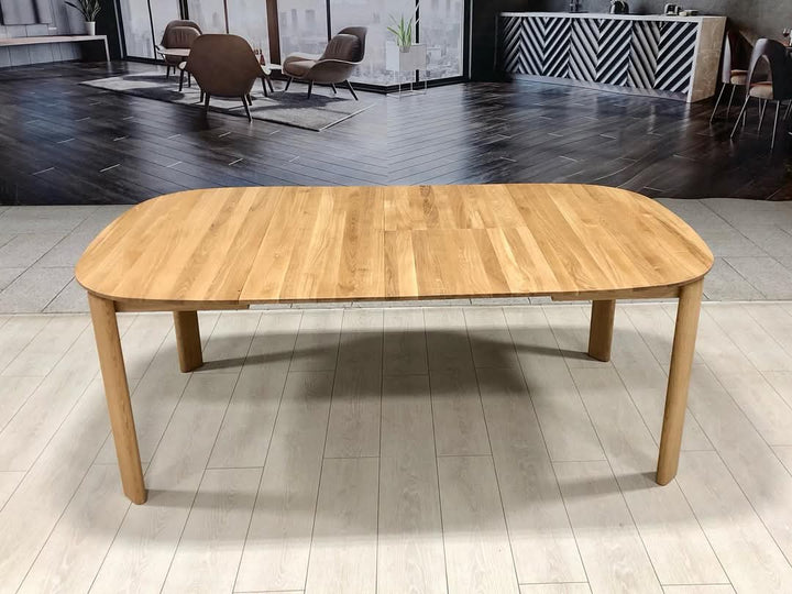 Mesa de comedor redonda extensible madera maciza roble Victoria | VESKOR