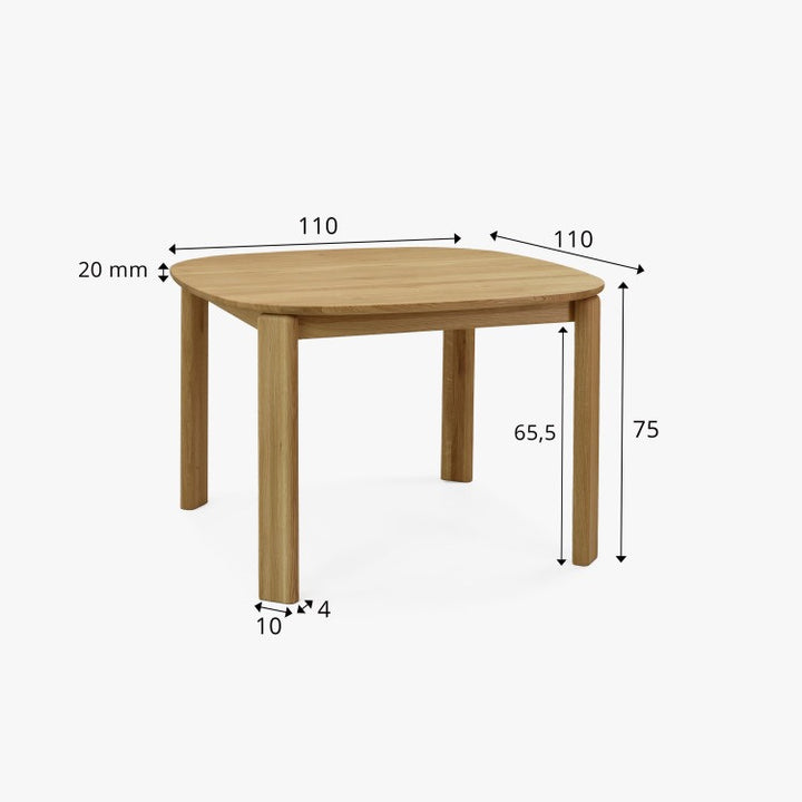 Mesa de comedor redonda extensible madera maciza roble Victoria | VESKOR