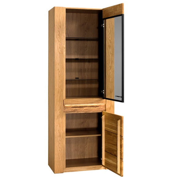 VESKOR Mueble vitrina de madera maciza de roble de la colección Londres. Mueble nórdico con un diseño moderno