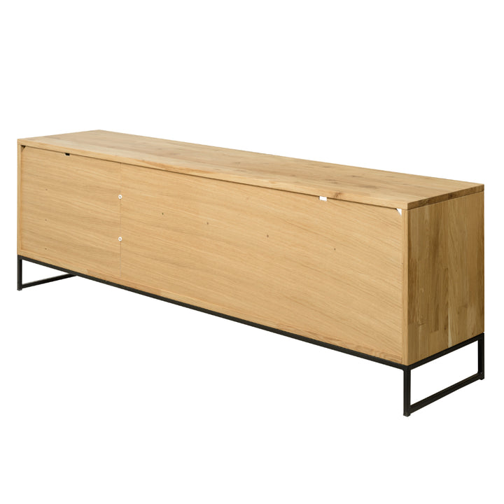 VESKOR Mueble de TV  Dania 1 madera maciza roble mueble nórdico moderno