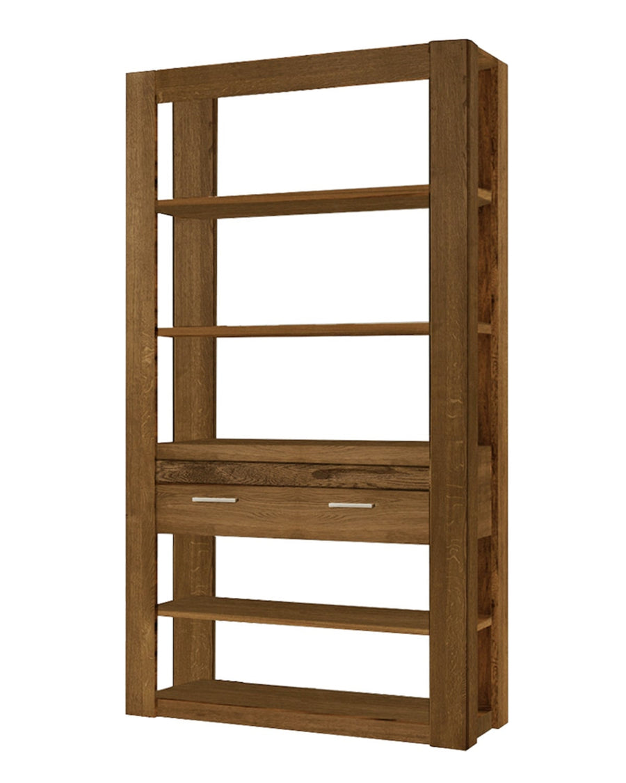 VESKOR Mueble Estantería de madera maciza de roble de la colección Velvet. Mueble nórdico con un diseño moderno