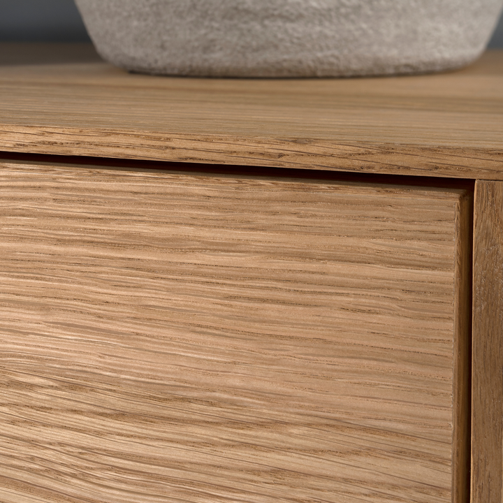 Mueble TV de roble miel JOIN 25, 180×52×40 cm | VESKOR