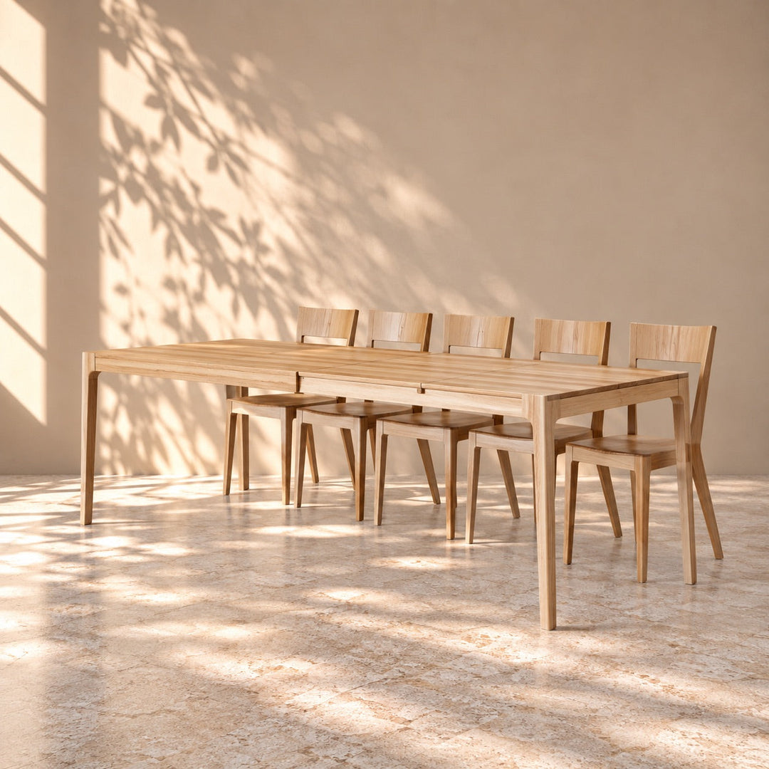 Mesa de comedor extensible madera maciza de haya CREATIV | VESKOR