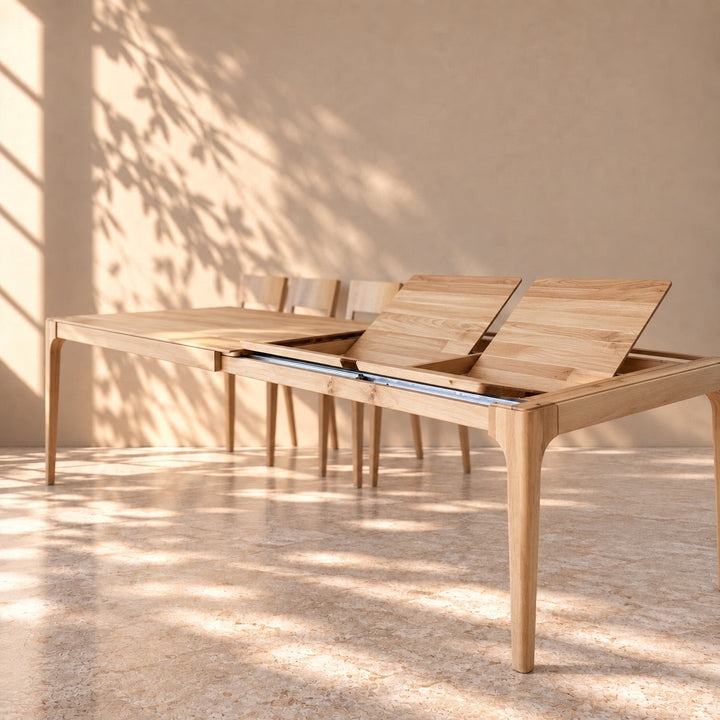 Mesa de comedor extensible madera maciza de haya CREATIV | VESKOR