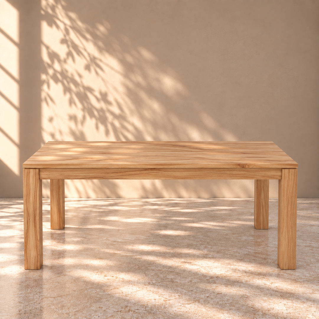 Mesa de comedor de madera maciza de haya fija Lux 2020 | VESKOR