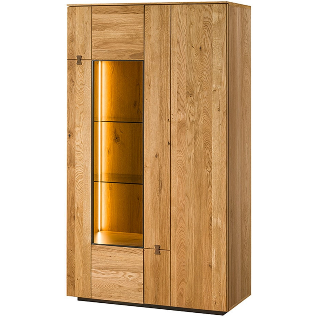 Vitrina de roble MINURA 15, 90×40×160 cm | VESKOR