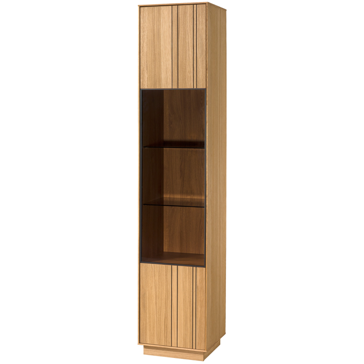 Vitrina de roble miel JOIN 10, 40×40×195 cm | VESKOR