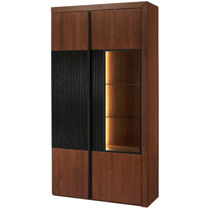 Vitrina de roble PARIS 12, 42x202x106 cm. | VESKOR