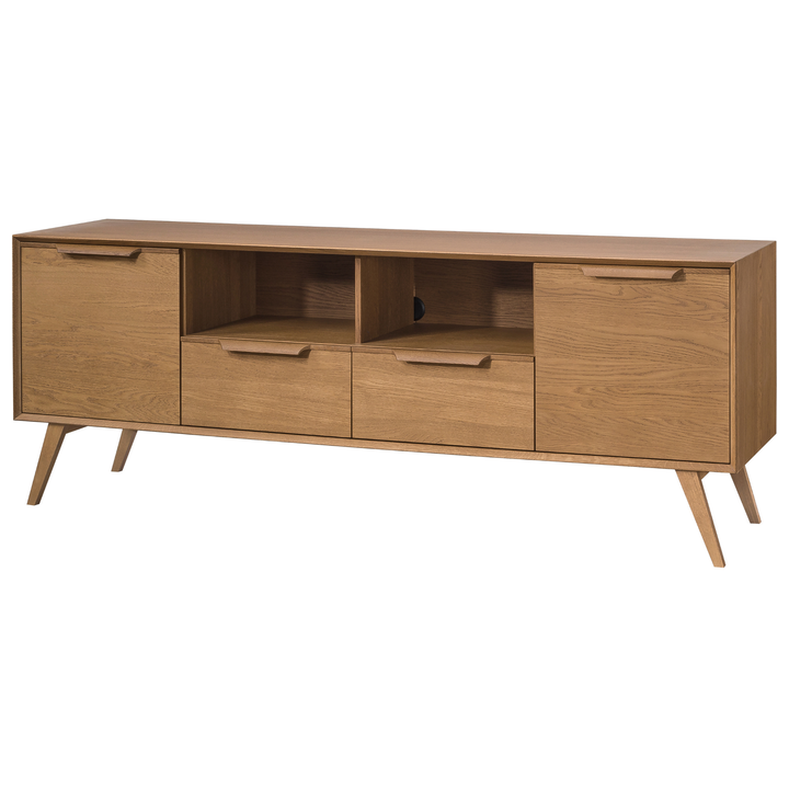 Mueble TV de roble rústico LEO 25, 206,1x76x49,5 cm. | VESKOR