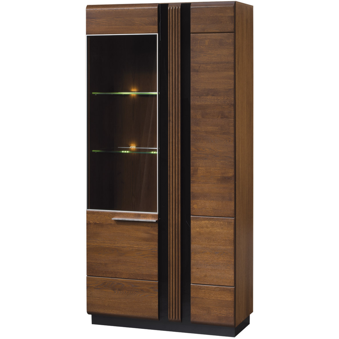 Vitrina de roble PORTI 12, 95x198x42 cm. | VESKOR