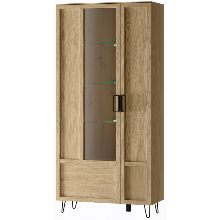 Vitrina de roble LIMBO 12, 95×42×200 cm | VESKOR