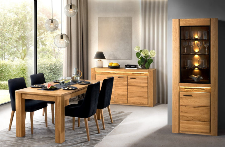 Vitrina madera de roble VELVET 11, 75x42x200 cm. | VESKOR