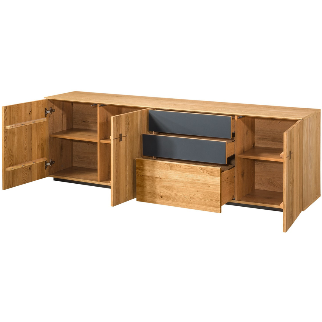 Mueble TV de roble MINURA 25, 195×40×62 cm | VESKOR