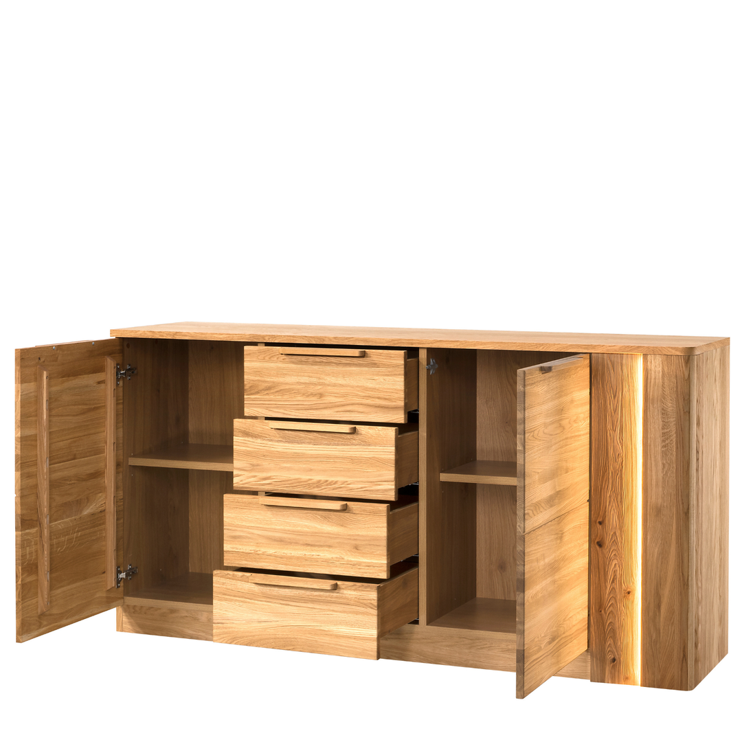 Cómoda de roble miel LONDRES 46, 180X92X43 cm. | VESKOR