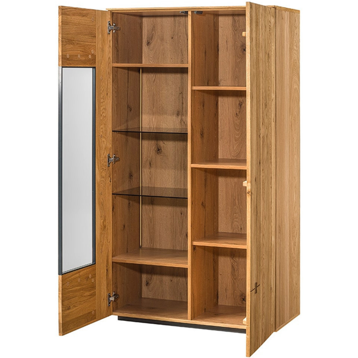 Vitrina de roble MINURA 15, 90×40×160 cm | VESKOR