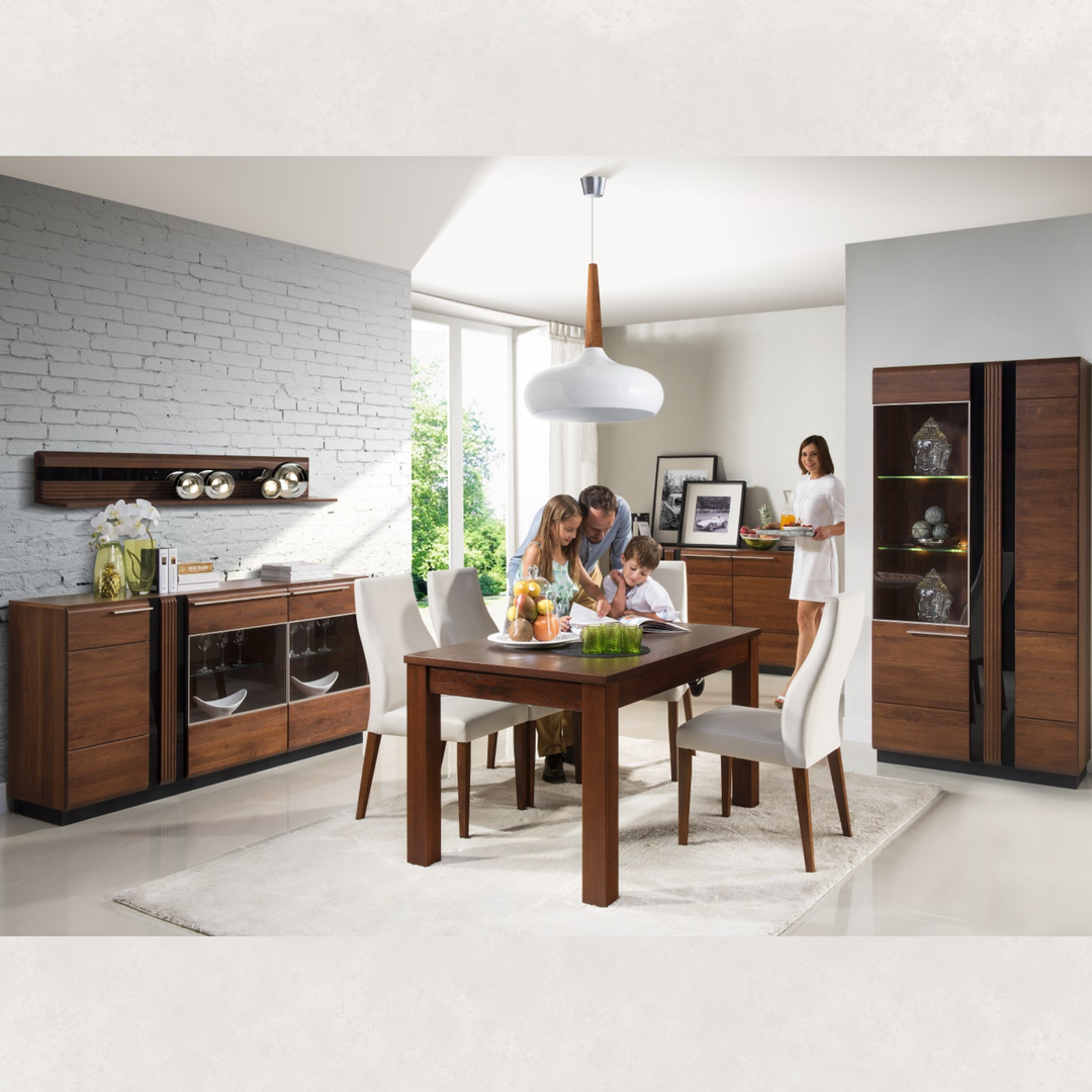 Vitrina de roble PORTI 12, 95x198x42 cm. | VESKOR