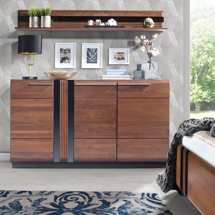 Estante de roble PORTI 35, 160x23x25 cm. | VESKOR