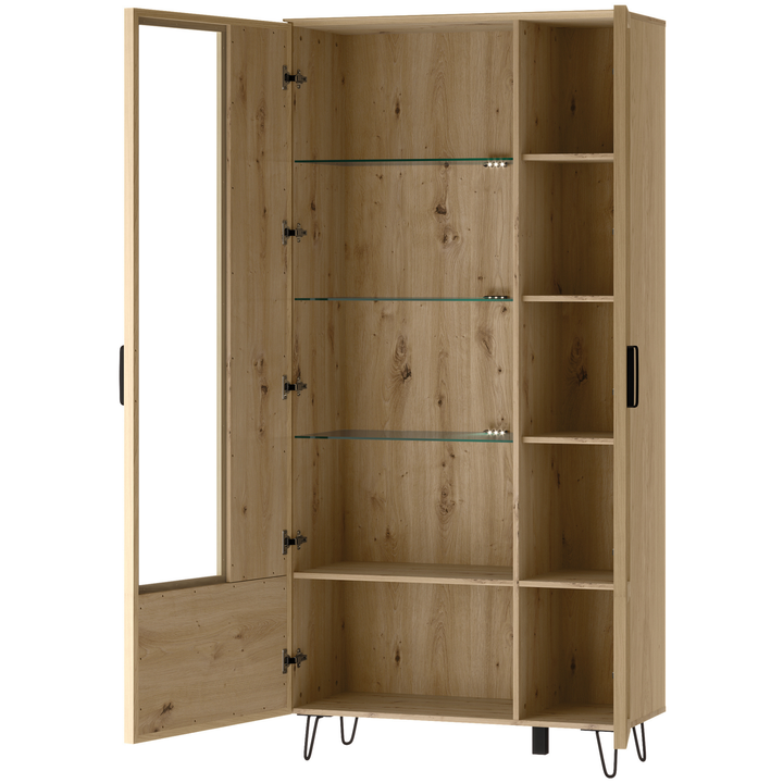 Vitrina de roble LIMBO 12, 95×42×200 cm | VESKOR