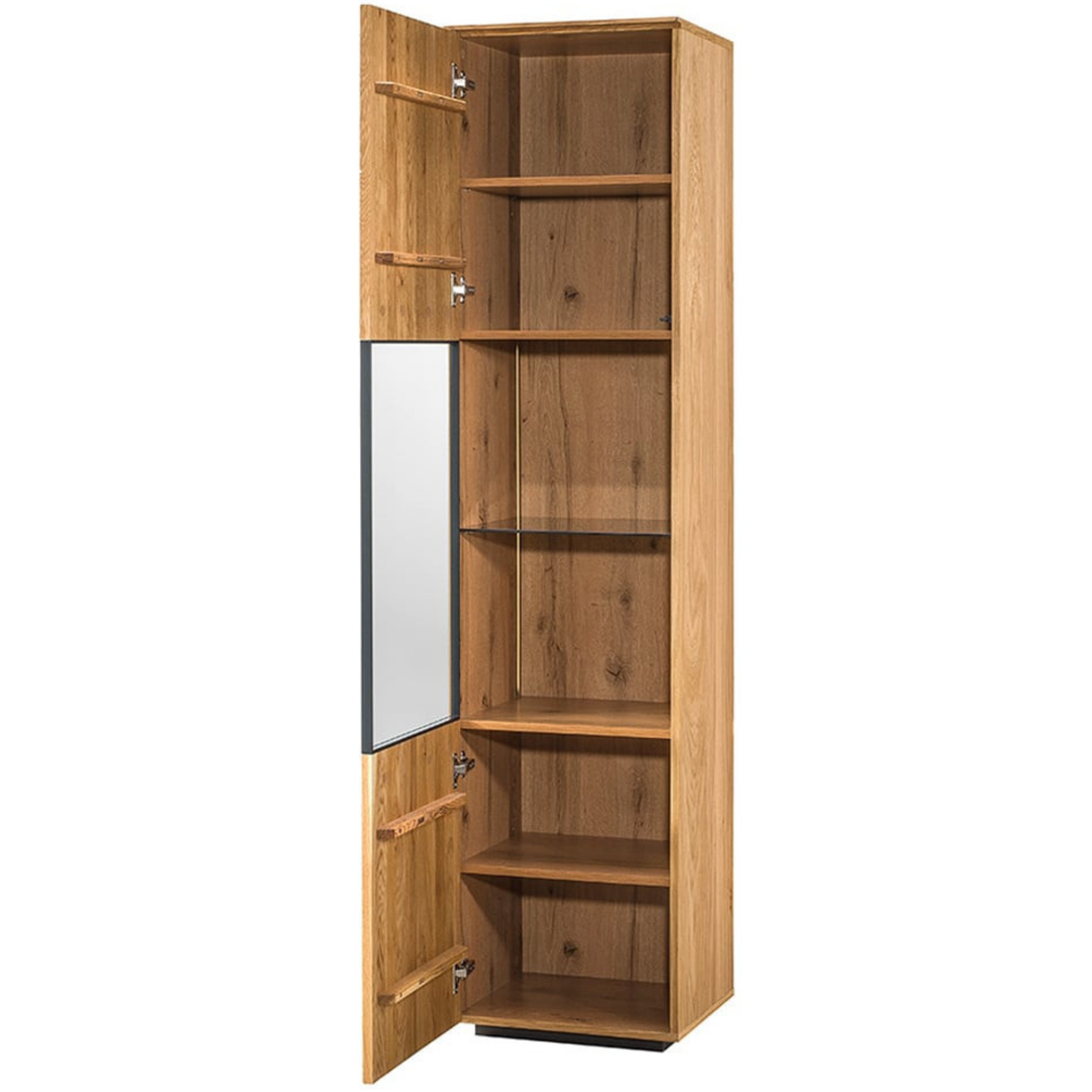 Vitrina de roble MINURA 10, 45×40×190 cm | VESKOR