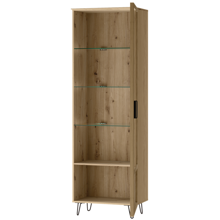 Vitrina de roble LIMBO 11, 65×42×200 cm | VESKOR