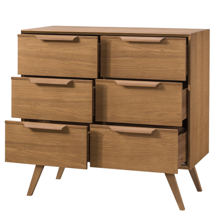 Cómoda de roble rústico LEO 13, 105×49,5×100,7 cm | VESKOR