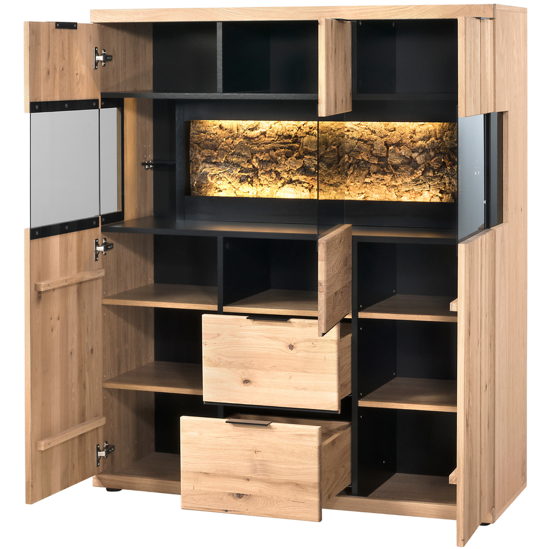 Aparador de roble NAPOLI 22, 121×141×42 cm. | VESKOR