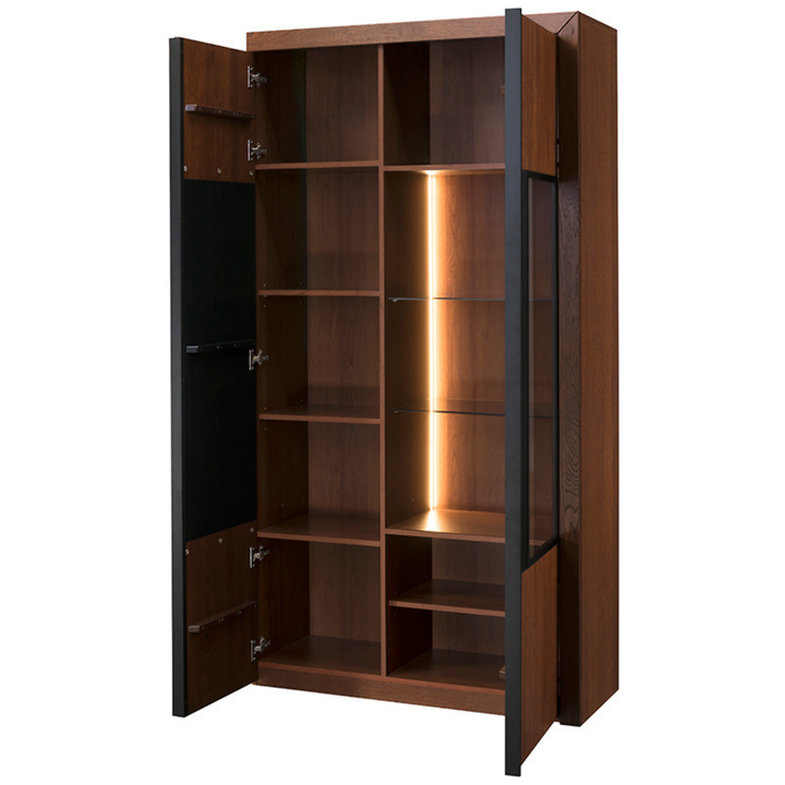 Vitrina de roble PARIS 12, 42x202x106 cm. | VESKOR