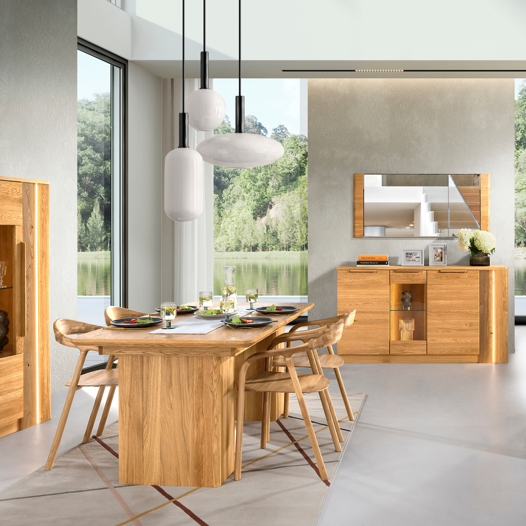Espejo de roble miel LONDRES 80, 140X65X30 cm. | VESKOR