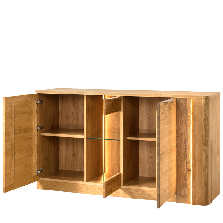 Cómoda de roble miel LONDRES 45, 165×92×43 cm | VESKOR