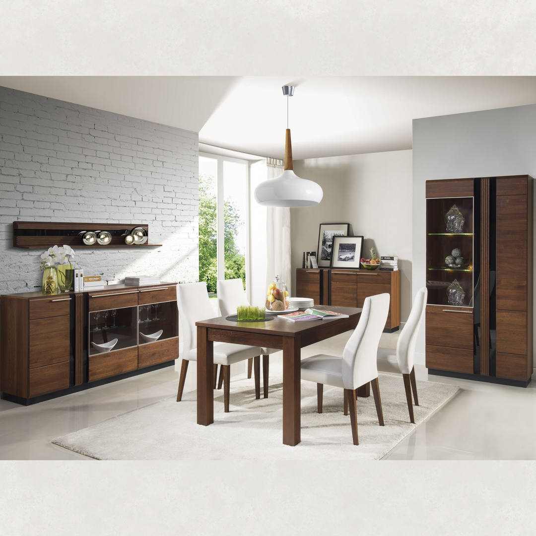 Vitrina de roble PORTI 12, 95x198x42 cm. | VESKOR