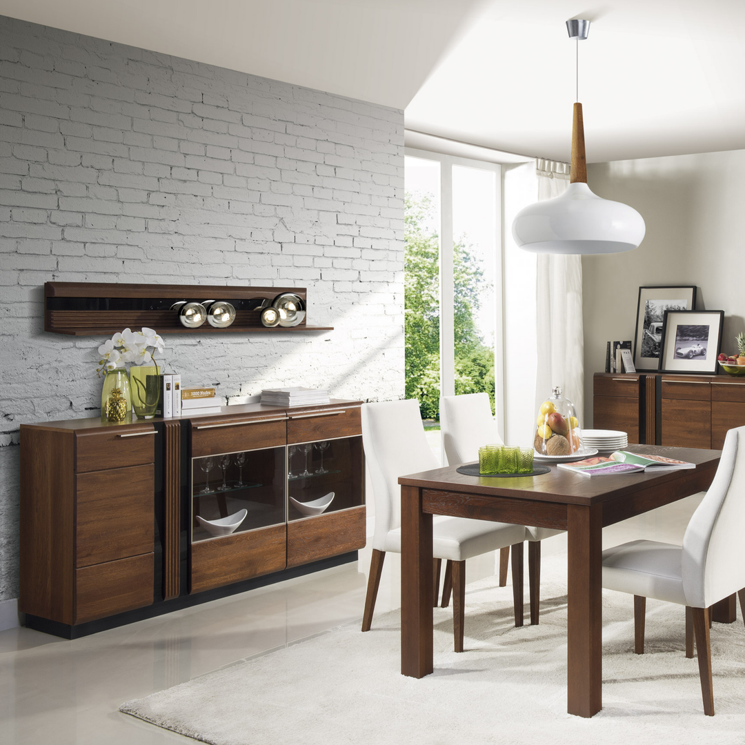 Estante de roble PORTI 35, 160x23x25 cm. | VESKOR