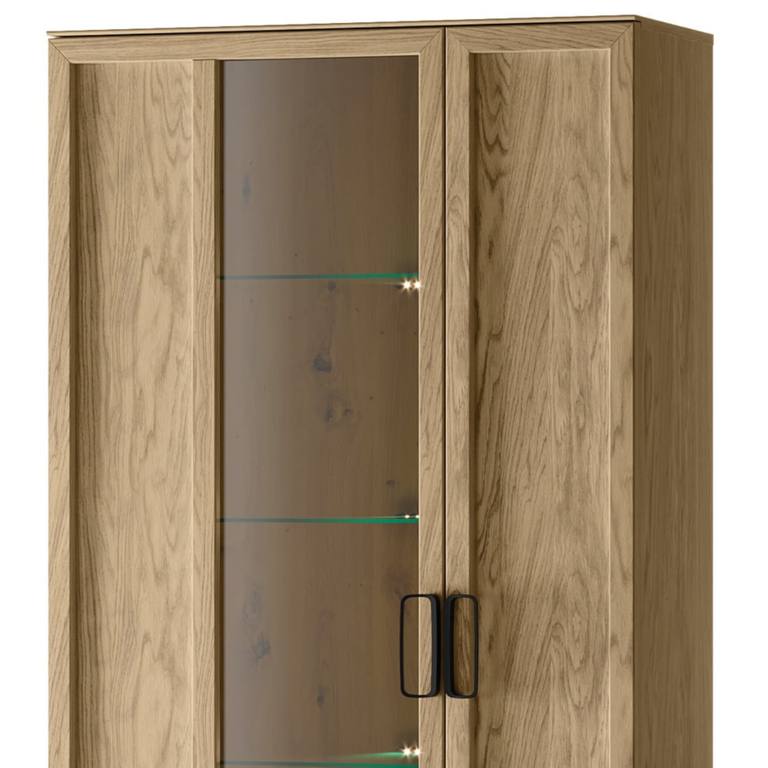 Vitrina de roble LIMBO 12, 95×42×200 cm | VESKOR
