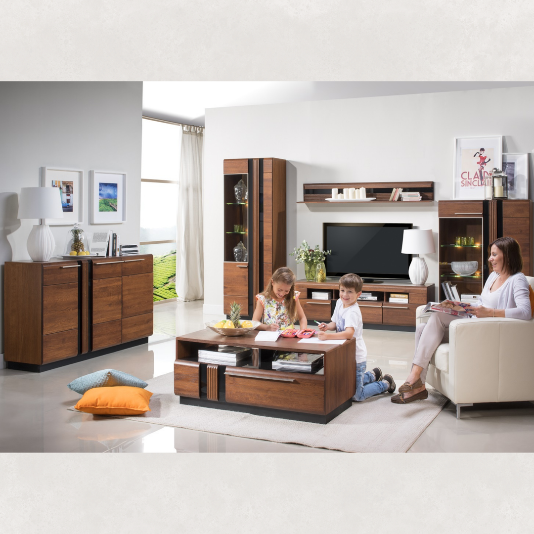 Vitrina de roble PORTI 10, 66x198x42 cm. | VESKOR