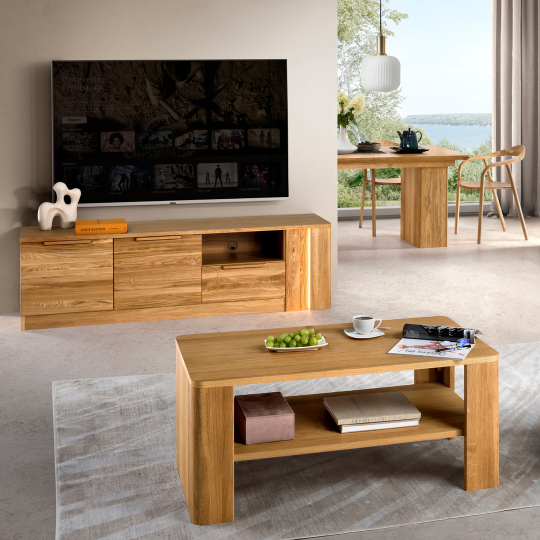 Mesa de centro de roble miel LONDRES 41, 110×48×60 cm | VESKOR