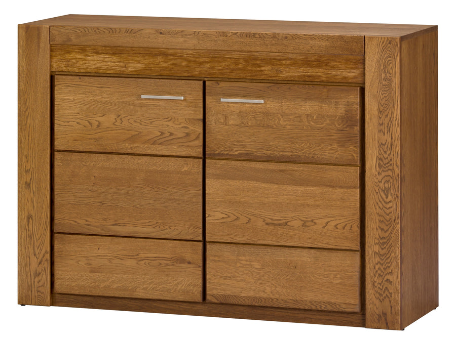 VESKOR Mueble cómoda aparador de madera maciza de roble de la colección Velvet. Mueble nórdico con un diseño moderno 