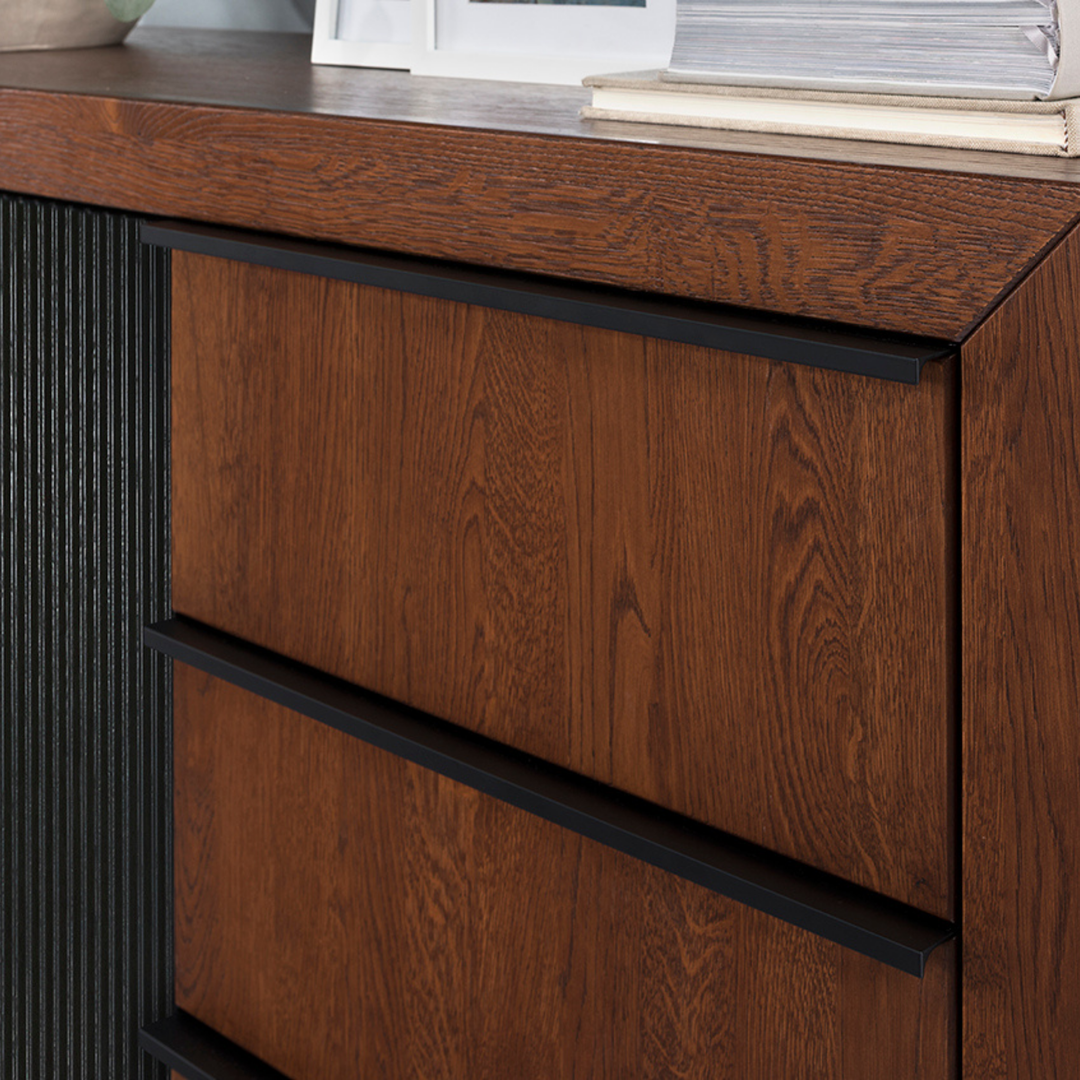 Mueble de TV de roble PARIS 25, 180X47x42 cm. | VESKOR