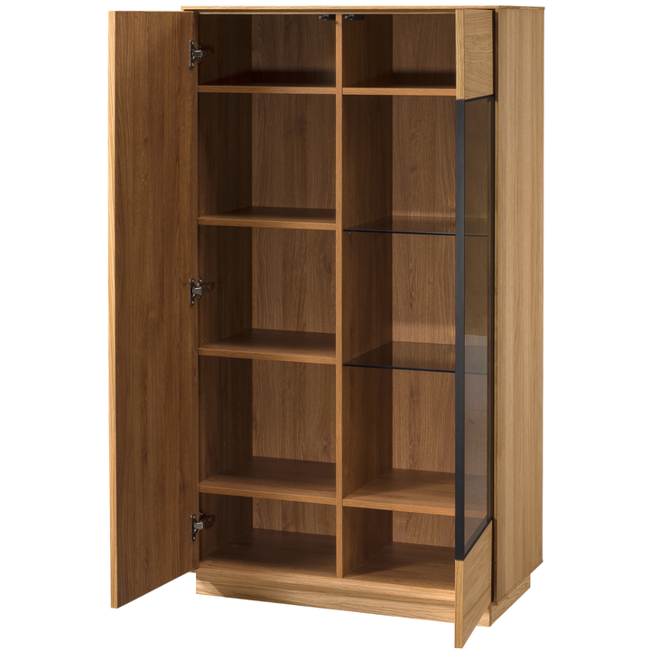 Vitrina de roble miel JOIN 15, 80×40×144 cm | VESKOR