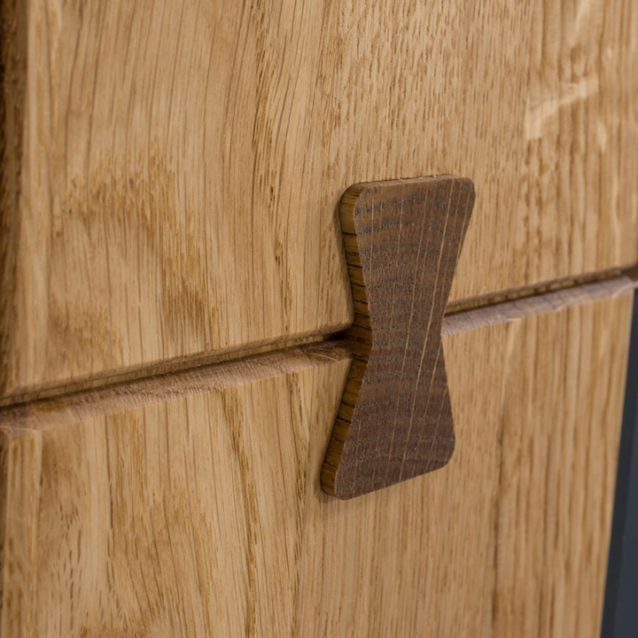 Vitrina de roble MINURA 10, 45×40×190 cm | VESKOR