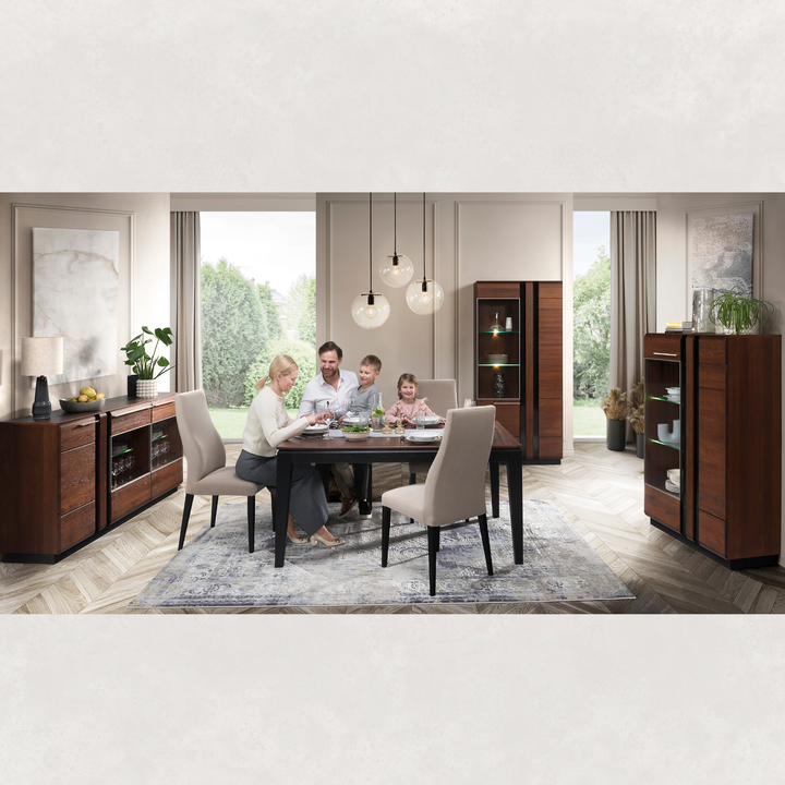 Vitrina de roble PORTI 12, 95x198x42 cm. | VESKOR