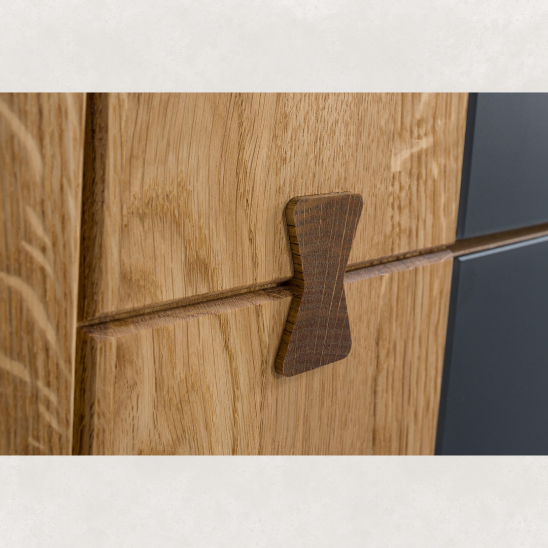 Mueble TV de roble MINURA 25, 195×40×62 cm | VESKOR