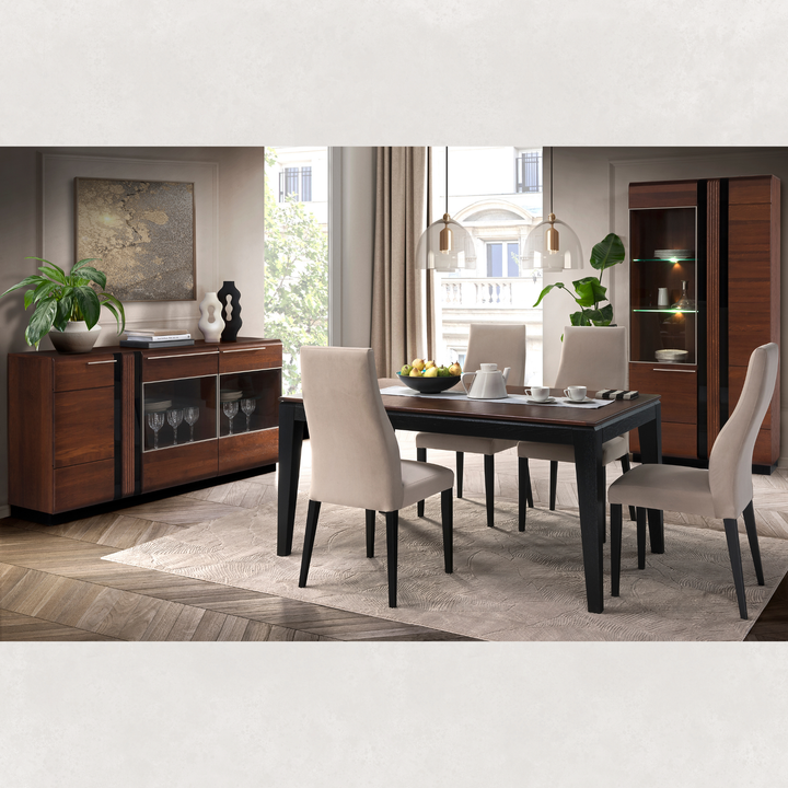 Vitrina de roble PORTI 12, 95x198x42 cm. | VESKOR