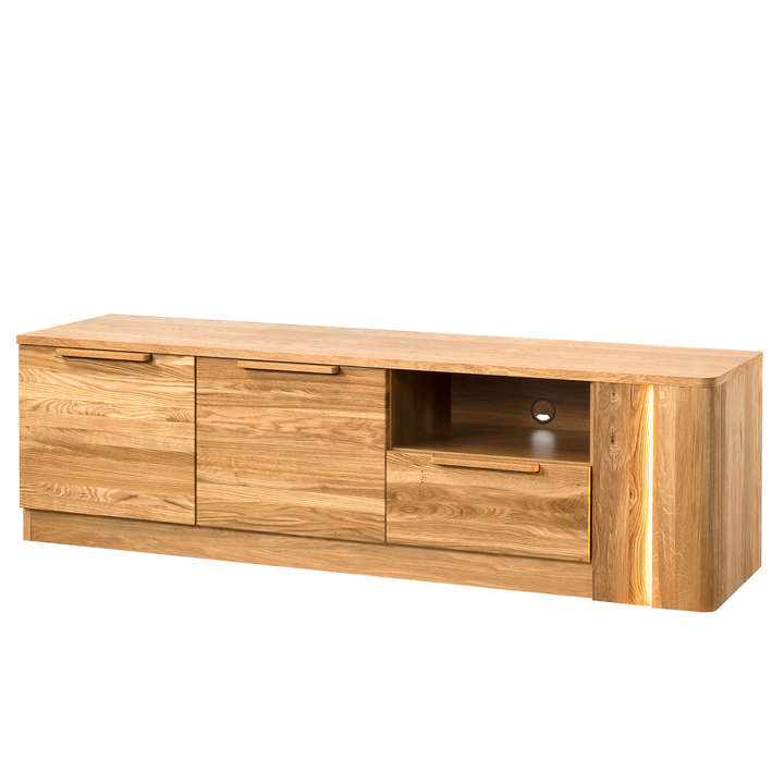 Mueble de TV de roble macizo miel LONDRES 25, 180x52x43 cm