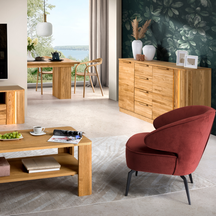 Cómoda de roble miel LONDRES 46, 180X92X43 cm. | VESKOR
