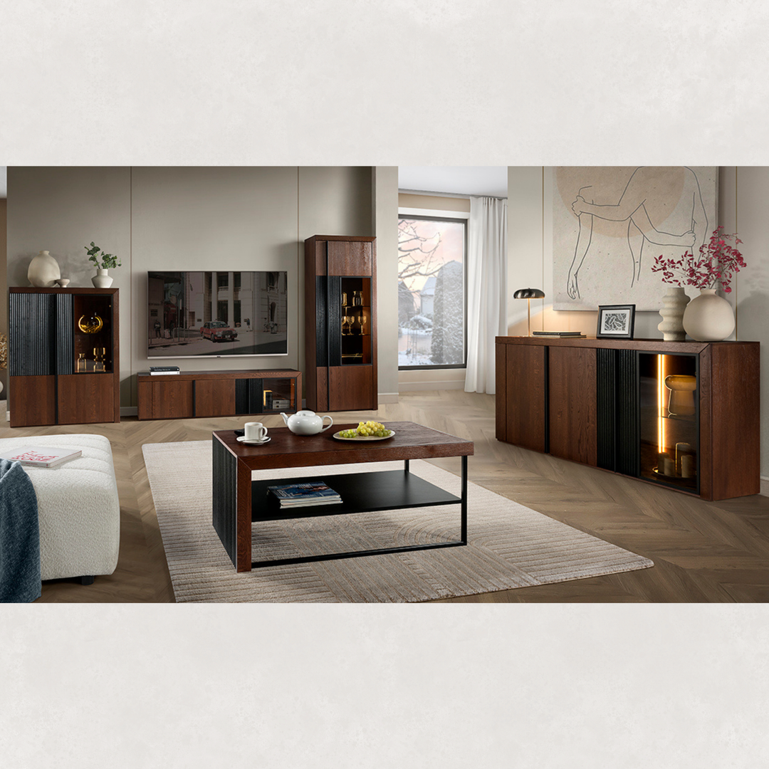 Mueble de TV de roble PARIS 25, 180X47x42 cm. | VESKOR