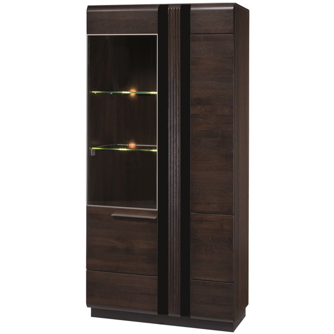 Vitrina de roble PORTI 12, 95x198x42 cm. | VESKOR