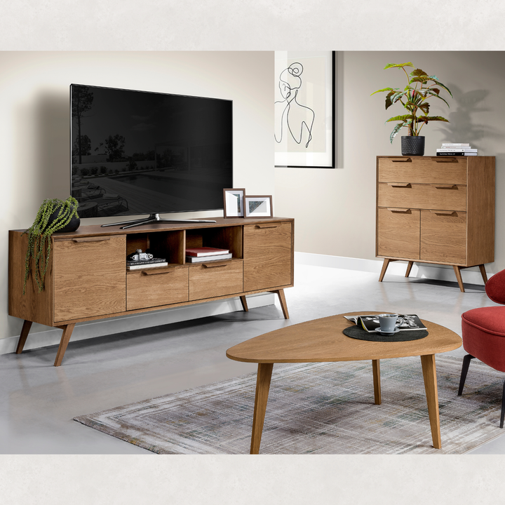 Mesa de jantar extensível em carvalho LEO 40 | LoftStory