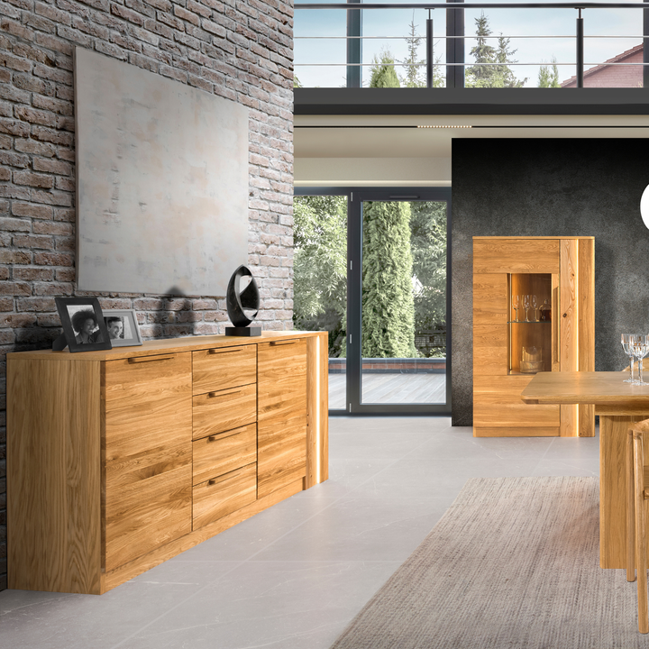 Cómoda de roble miel LONDRES 46, 180X92X43 cm. | VESKOR
