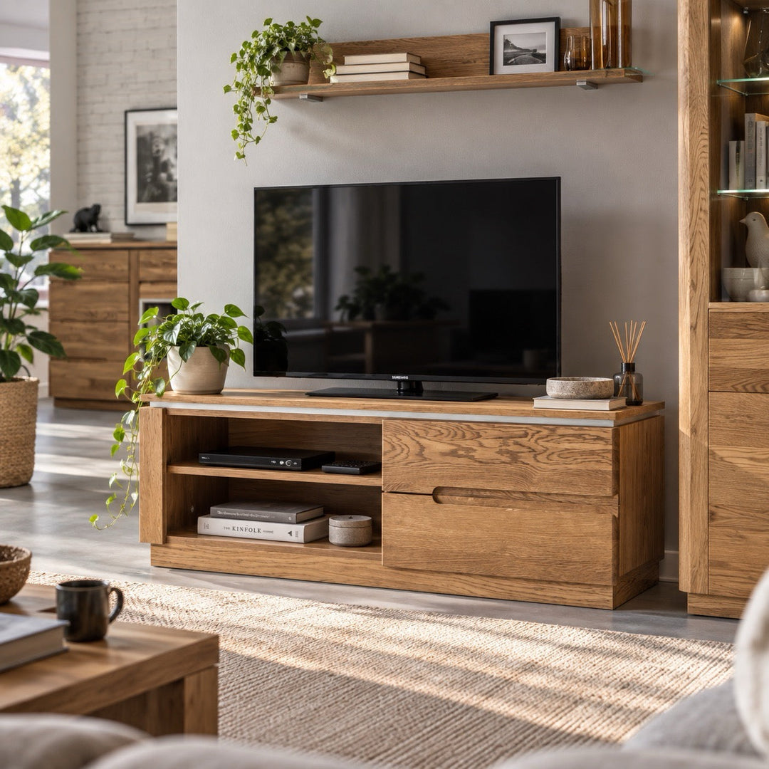 Móvel de TV em madeira de carvalho MONTENEGRO 24 | LoftStory